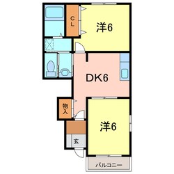 パルク・アンソレイエ　Ｂの物件間取画像